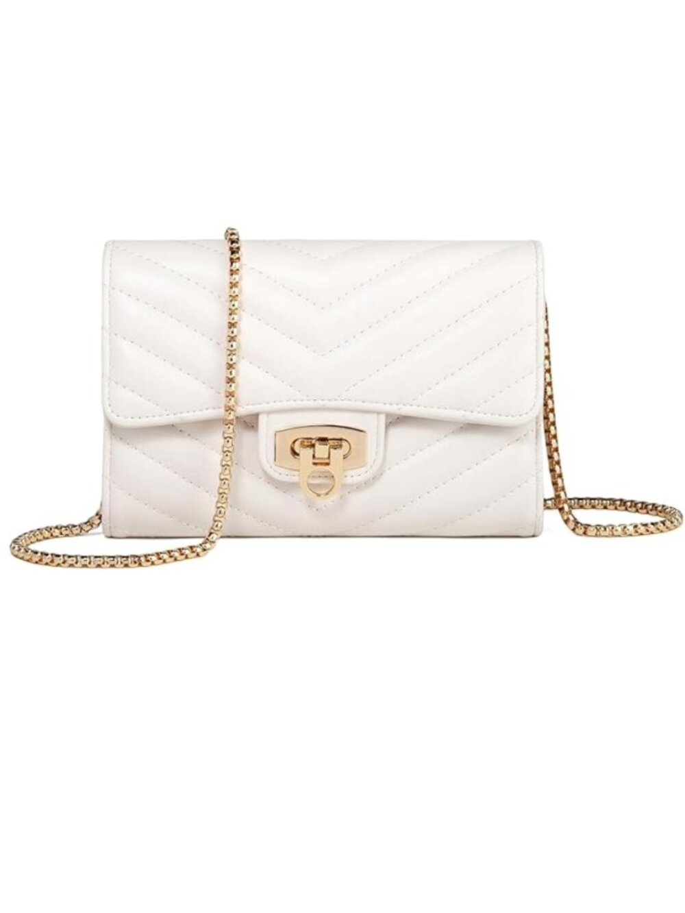 Women's Small Crossbody Bag with Card Slots (cell phone purse), BEIGE WHITE